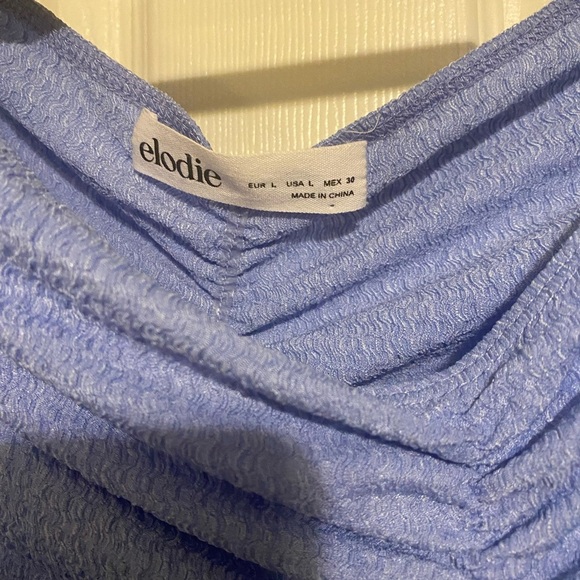 Elodie Lavender Ruched Off-Shoulder Blouse - Picture 2 of 4